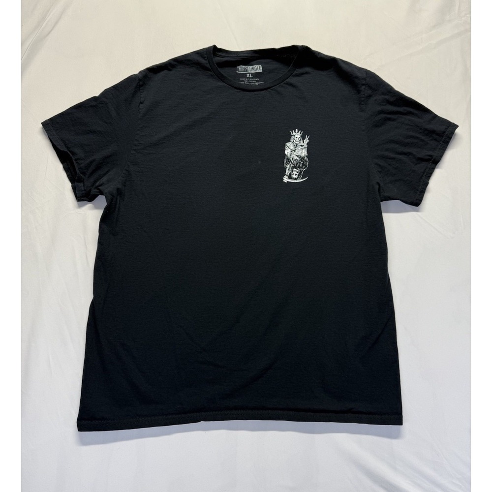 Thirty Single Skeleton King of Spades Graphic‎ T Shirt Black Mens XL